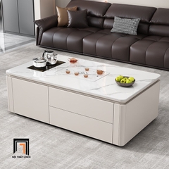 B2 Bàn sofa phòng khách trẻ trung mặt đá BSF79 Kamay hộc kéo nhỏ
