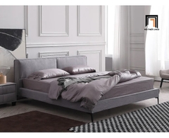 Giường ngủ sang trọng vải nhung GN75 Rio màu xám đậm