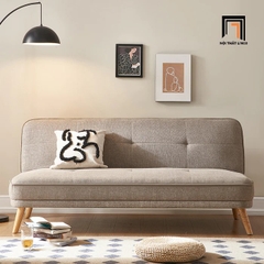 D3 Ghế sofa giường nhỏ gọn GB61 Laurel 1m7 vải nỉ màu nâu nhạt