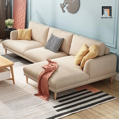 D5 Ghế sofa băng xinh xắn BT257 Mosa dài 2m3 màu be vải nhung
