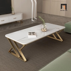 I3 Bàn sofa mặt đá ceramic 1m BSF49 Tookman khung chân đẹp