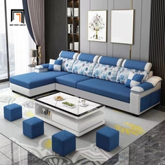 D1 Ghế sofa góc L phối màu đẹp GT166 Beaver 3m x 1m6 cho gia đình