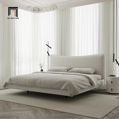 Giường ngủ hiện đại 1m6 x 2m GN49 Altresha vải xám trắng