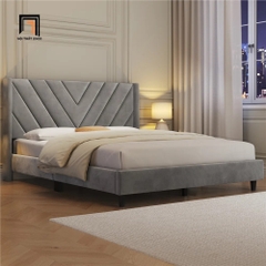 Giường ngủ phong cách Âu Mỹ GN64 Permelia màu xám đen