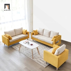 G1 Bộ ghế sofa phối màu nỉ đẹp KT81 Kiddy cho phòng khách nhỏ