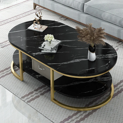 K3 Bàn sofa mặt đá oval 1m x 50 BSF16 Keen giá rẻ cho phòng khách
