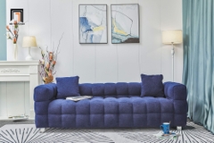 D1 Ghế sofa băng vải lông cừu BHQ9 Toum dài 2m cho shop tiệm