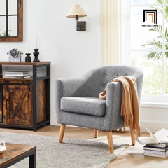 K3 Ghế sofa đơn xám trắng DT7 Dreer cho phòng ngủ xinh xắn