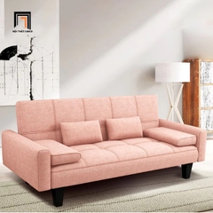 F2 Sofa giường xinh xắn màu hồng phấn GB59 Sheridan 1m9 vải nỉ mềm