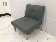 S2 Ghế sofa đơn nhỏ gọn 60cm NS01 màu xám đậm vải bố
