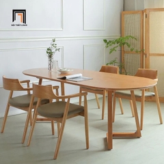 Bộ bàn ăn hình oval cao cấp 48-KH4-G32-B92Oval 4 ghế