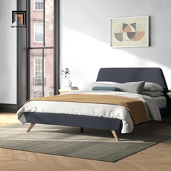 I1 Giường ngủ xanh dương vải nỉ GN24 Corrigan gia đình trẻ trung