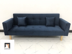 E5 Bộ ghế sofa giường thông minh SFGTV 2m xanh đen vải nhung