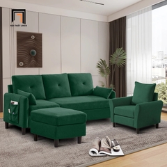 H2 Bộ ghế sofa phòng khách giá rẻ KT126 Penelopa màu xám vải nỉ