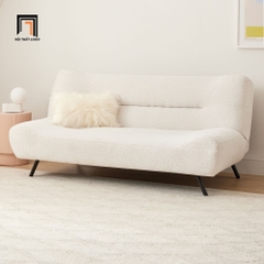 B1 Ghế sofa giường xinh xắn GB13 Finn vải nỉ 1m8 màu trắng kem