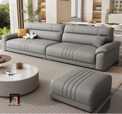B1 Ghế sofa văng hiện đại 2m4 BHQ50 Esmond da chống trầy màu xám