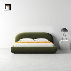 Giường ngủ xinh xắn cho chung cư GN63 Sadarius vải nhung