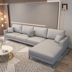 E5 Set ghế sofa góc L da màu kem GT115 Grove 3m15 x 1m6 giá rẻ