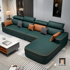 D1 Ghế sofa góc L sang trọng GT150 Orden 2m9 x 1m75 bọc da đẹp
