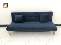 G1 Bộ ghế sofa bed bật giường giá rẻ SFG 1m72 xanh đậm vải nhung