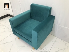 Y1 Ghế sofa đơn cho văn phòng NS05 màu xanh lá vải nhung đẹp