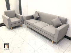 G1 Set ghế sofa phòng khách gia đình NS05 màu xám trắng giá rẻ