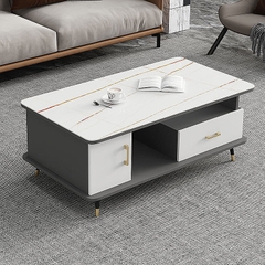 F1 Bàn sofa hình hộp chữ nhật 1m x 50 BSF14 Kenny mặt đá xám