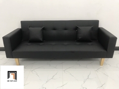I4 Set ghế sofa giường gấp gọn 2m SFGTV da Pu màu đen giá rẻ