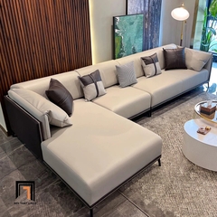 B3 Ghế sofa góc chữ L cao cấp GT184 Morelia 3m2 x 1m6 phối màu da