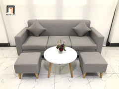C5 Bộ ghế sofa băng xám trắng 1m9 NS05 phòng khách gia đình