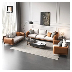 B5 Set ghế sofa gia đình xinh xắn KT36 Modela phối màu da vải