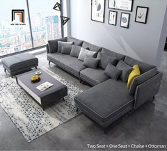 B1 Ghế sofa góc chữ L xám đậm GT21 Grace 3m1 x 1m6 phòng khách