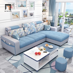 D3 Bộ ghế sofa góc L sang trọng GT137 Hugo 2m4 x 1m6 phòng khách