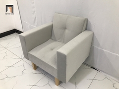 O1 Ghế sofa đơn thông mình giá rẻ NS02 màu xám trắng nhung