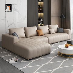 D4 Bộ ghế sofa băng 2m6 kèm đôn vuông BT279 Flin da giả sang trọng