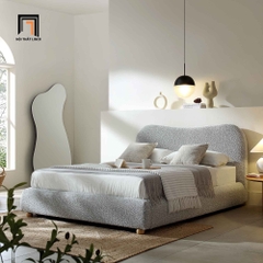 Giường ngủ xinh xắn 1m6 x 2m GN65 Egerie bọc vải lông cừu