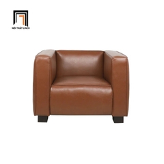 H1 Bộ ghế sofa màu nâu cho văn phòng KT149 Goyette bọc da mềm