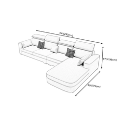 D1 Ghế sofa góc L sang trọng GT150 Orden 2m9 x 1m75 bọc da đẹp