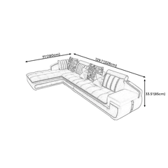 D5 Ghế sofa góc L hiện đại GT175 Sakaston 3m3 x 1m8 phối màu đẹp