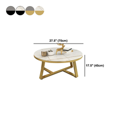 O1 Bàn sofa mặt đá trắng xinh 70cm BSF9 Hamis cho sảnh chờ nhỏ