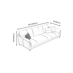 B5 Ghế sofa băng da giả BT192 Shawee 2m1 phòng khách chung cư