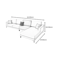 E5 Set ghế sofa góc L da màu kem GT115 Grove 3m15 x 1m6 giá rẻ