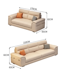 A4 Ghế sofa băng da sang trọng 2m1 BHQ4 Haxby phòng khách đẹp
