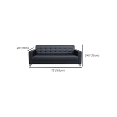 C5 Ghế sofa băng đặt tại văn phòng BT277 Custer 1m8 da giả đen