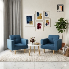 I1 Ghế sofa đơn văn phòng DL4 GBL2 nhỏ gọn màu xanh dương