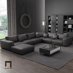 G2 Bộ Sofa U UT23 Paulina 3m Xám Đen Sang Trọng Hiện Đại