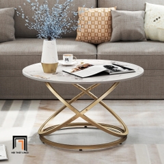H1 Bàn sofa mặt đá tròn cao cấp BSF52 Cibec 60 x 45 cho sảnh chờ
