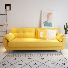 G3 Set ghế sofa gia đình nhỏ KT77 Dropy vải nỉ nhung mềm màu be