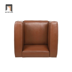H1 Bộ ghế sofa màu nâu cho văn phòng KT149 Goyette bọc da mềm