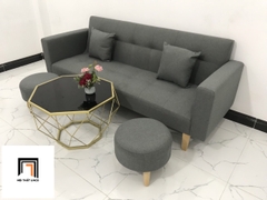 B1 Bộ ghế sofa giường đa năng SFGTV xám lông chuột dài 2m